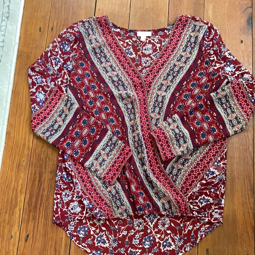 Charming Charlie cross cross blouse